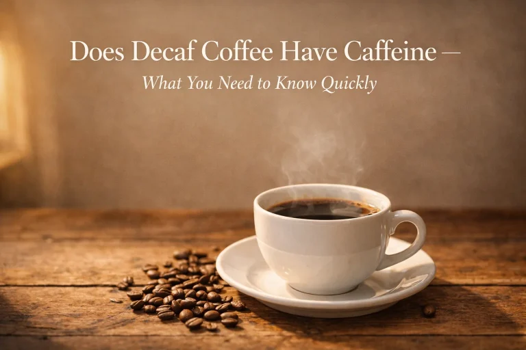 Does Decaf Coffee Have Caffeine — What You Need to Know Quickly