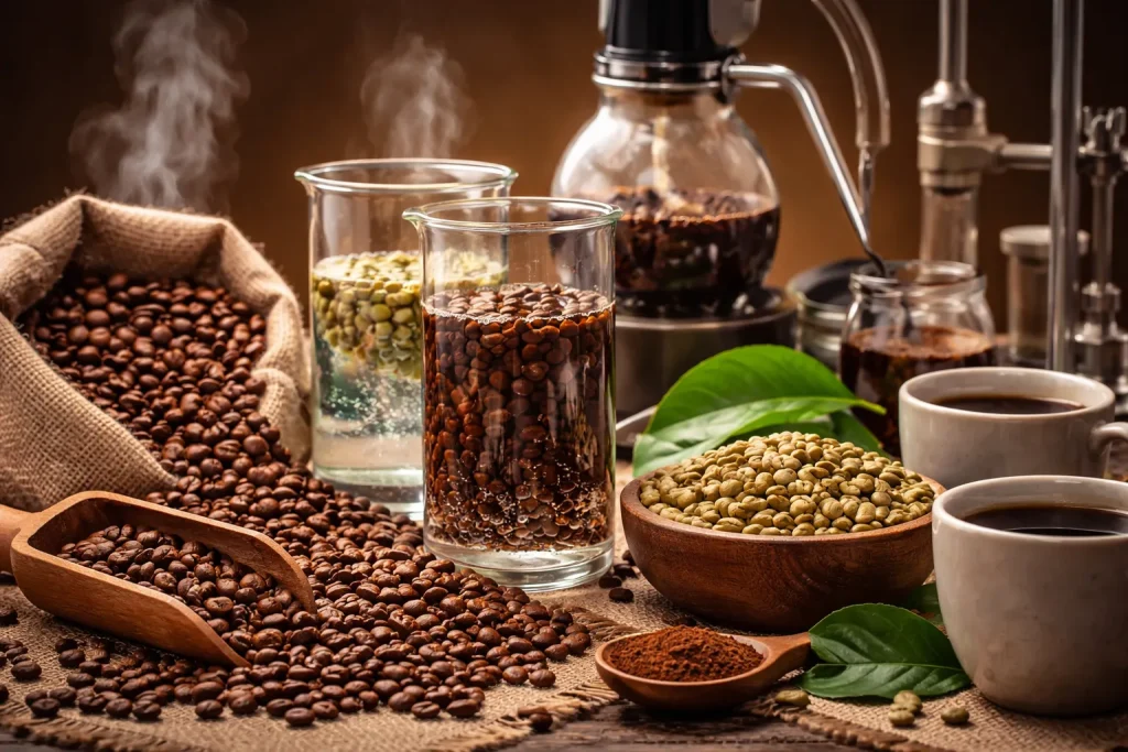 Non-Solvent Decaffeination Techniques