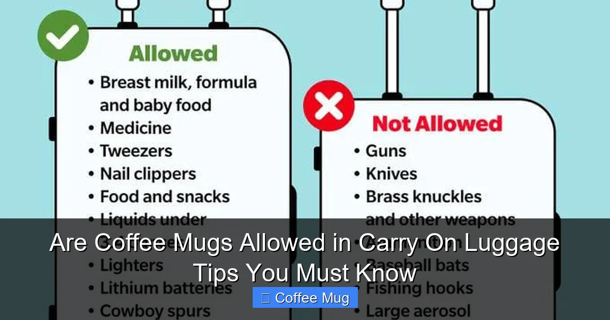 Are Coffee Mugs Allowed in Carry On Luggage Tips You Must Know