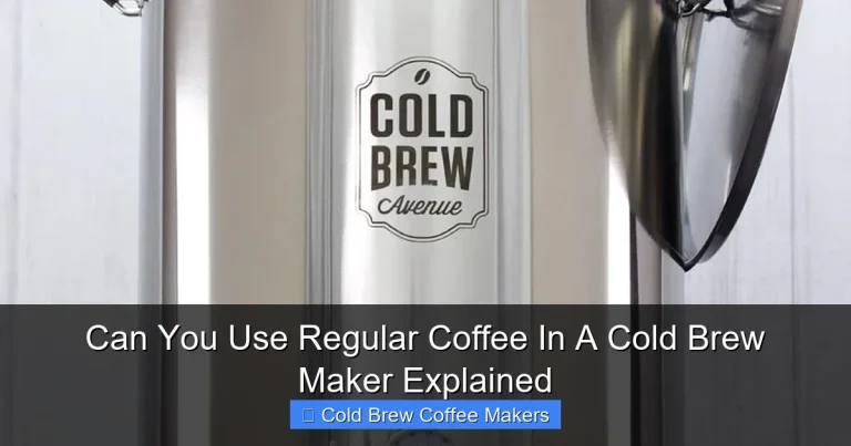 Can You Use Regular Coffee In A Cold Brew Maker Explained