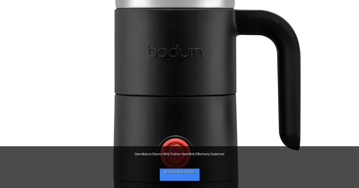 Does Bodum Electric Milk Frother Heat Milk Effectively Explained