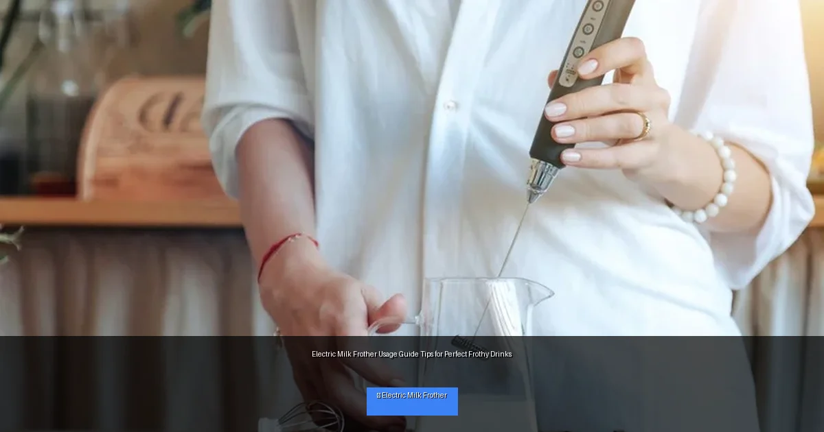 Electric Milk Frother Usage Guide Tips for Perfect Frothy Drinks