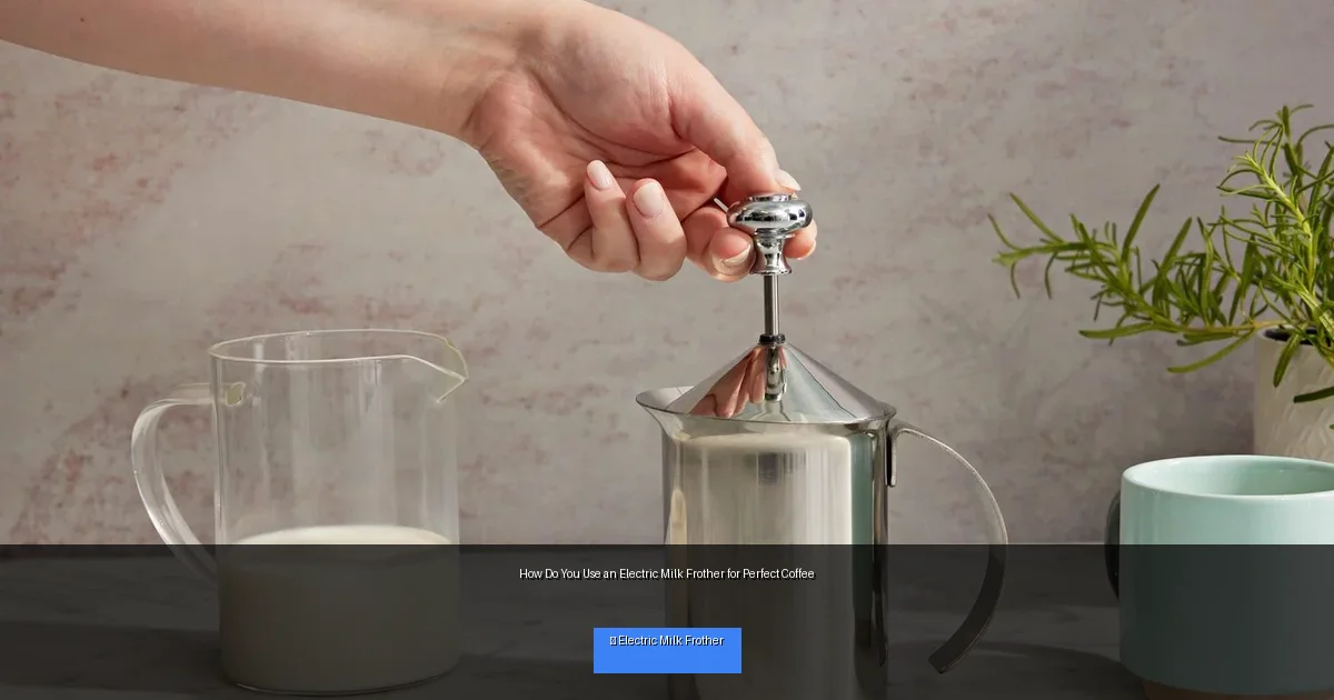 How Do You Use an Electric Milk Frother for Perfect Coffee