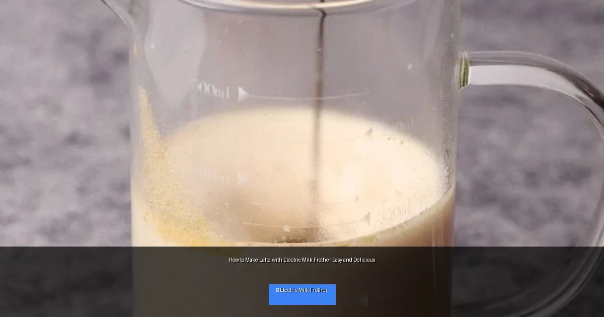 How to Make Latte with Electric Milk Frother Easy and Delicious