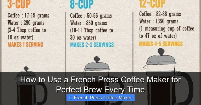 How to Use a French Press Coffee Maker for Perfect Brew Every Time