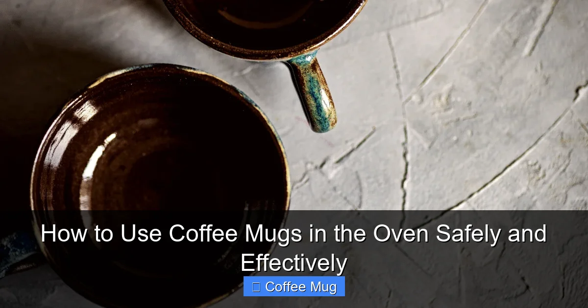 How to Use Coffee Mugs in the Oven Safely and Effectively