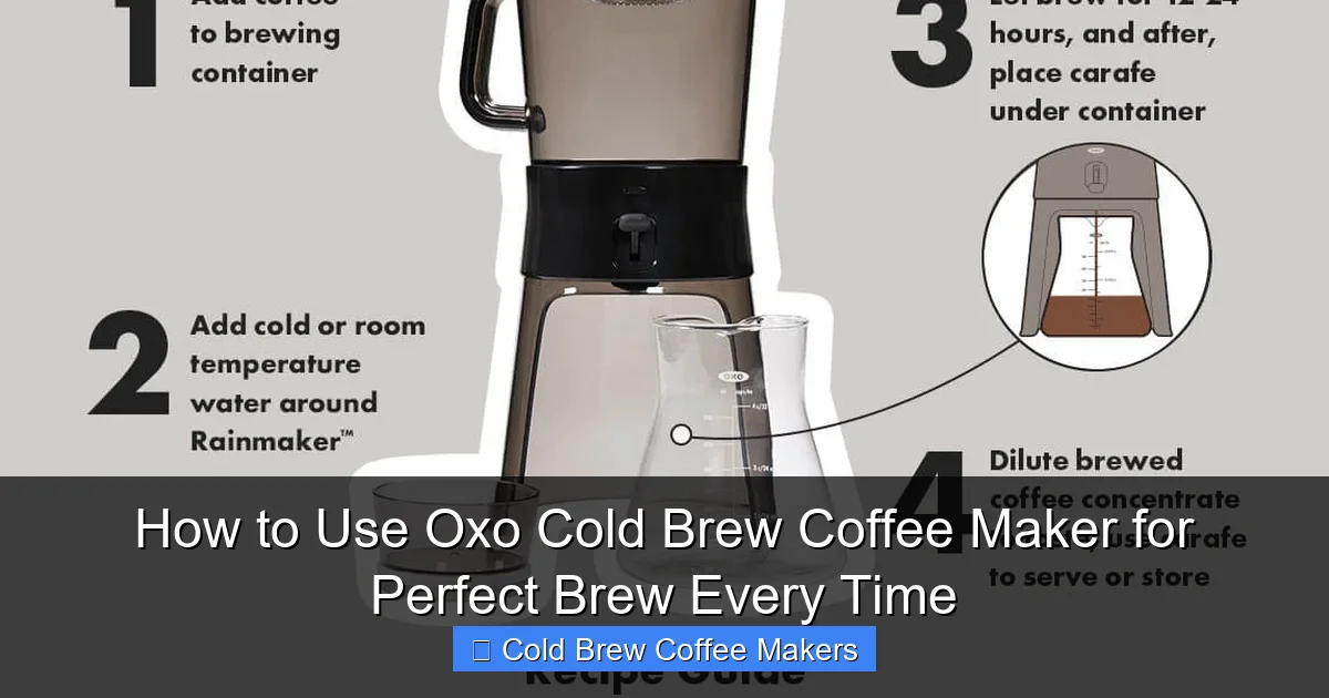 How to Use Oxo Cold Brew Coffee Maker for Perfect Brew Every Time