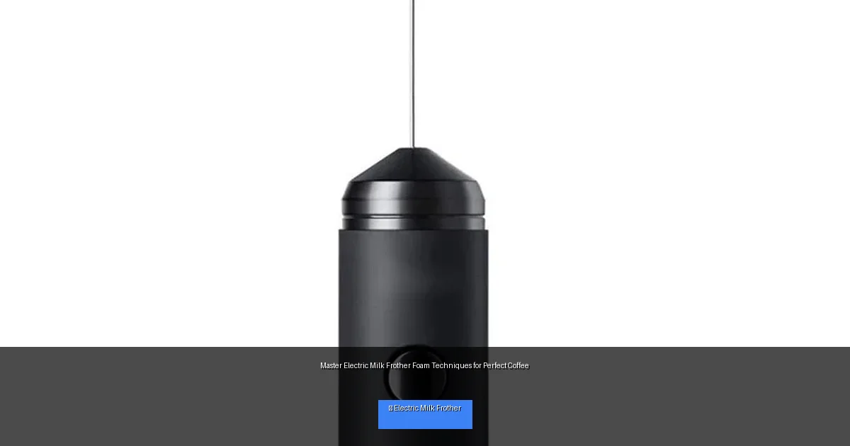 Master Electric Milk Frother Foam Techniques for Perfect Coffee