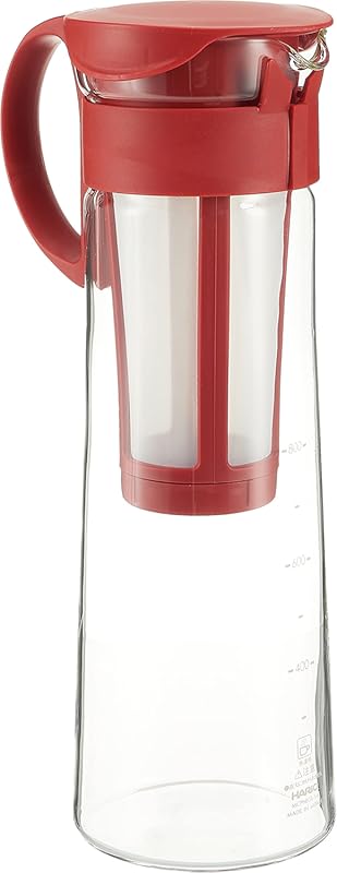 Hario Mizudashi Red 1000ml Cold Brew Coffee Maker, Stylish and Functio