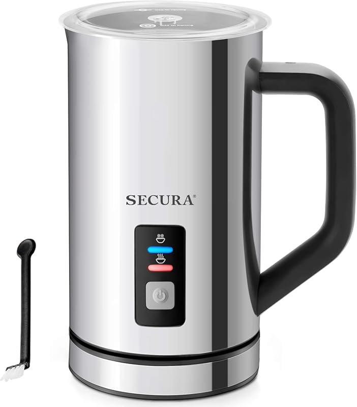 Secura 16.9oz Stainless Steel Electric Milk Frother and Steamer, Autom