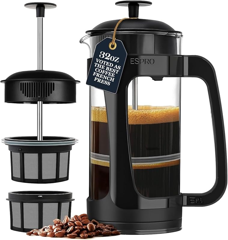 ESPRO P3 French Press Coffee Maker with Patented Double Micro-Filter,