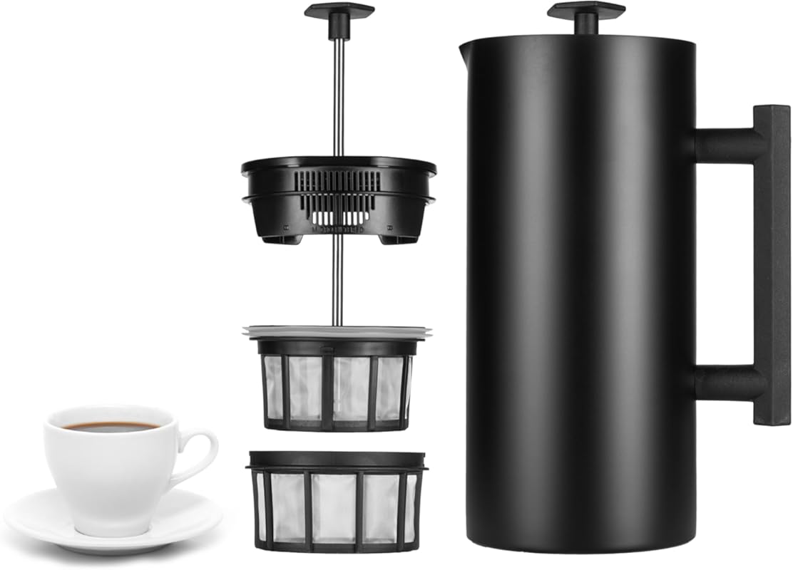 ESPRO P6 32oz French Press Coffee Maker, Double Walled Stainless Steel