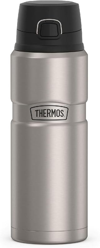 THERMOS Stainless King Vacuum-Insulated Drink Bottle, 24oz Matte Steel