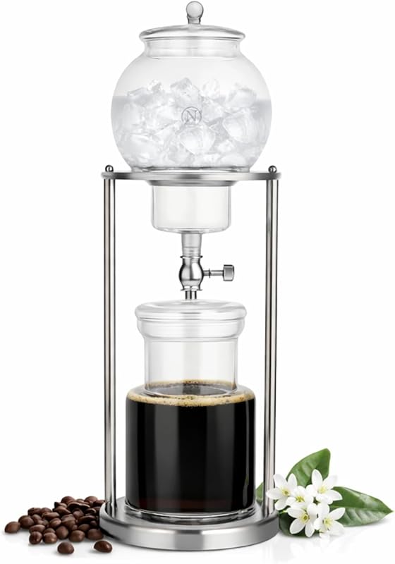 Nispira Luxury 1000ml Stainless Steel and Borosilicate Glass Ice Cold 