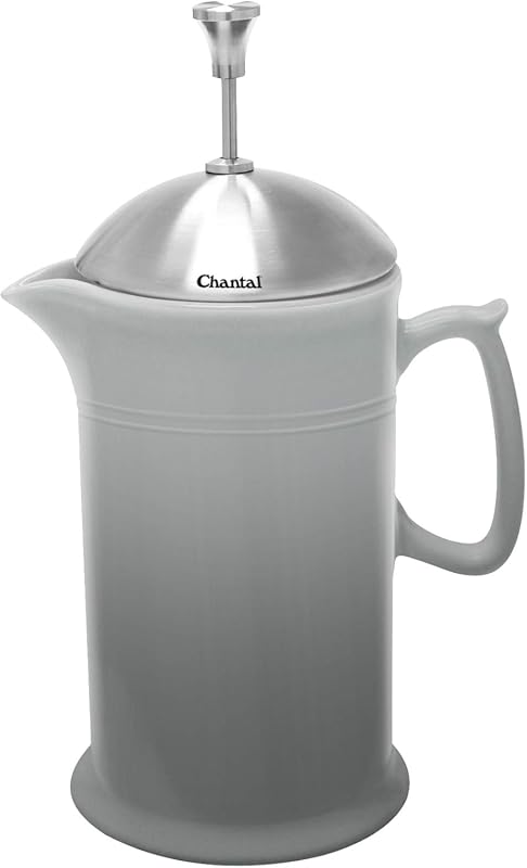 Chantal 28 oz Stoneware French Press with Stainless Steel Plunger and