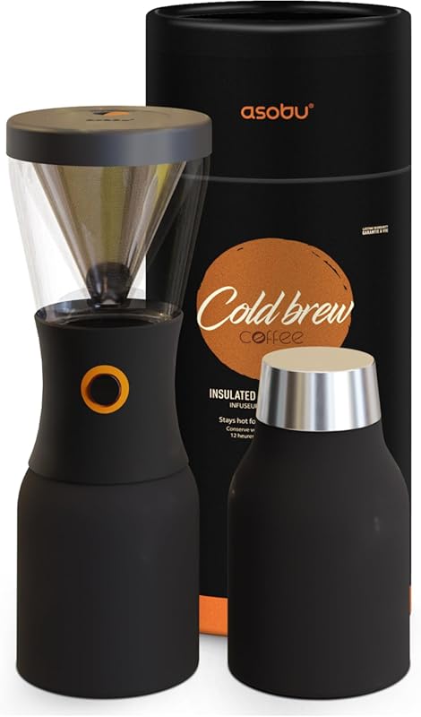asobu 40oz Award-Winning Insulated Cold Brew Coffee Maker with Leakpro