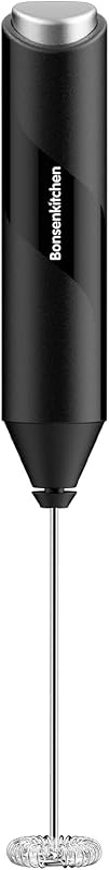 Bonsenkitchen Battery Operated Handheld Milk Frother with Stainless St