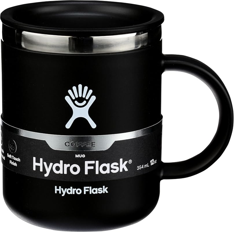 Hydro Flask 12 Oz Insulated Mug with Press-In Lid, Stainless Steel Tra