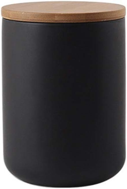 MilkyWay 27oz Ceramic Food Storage Jar with Airtight Bamboo Lid, Moder