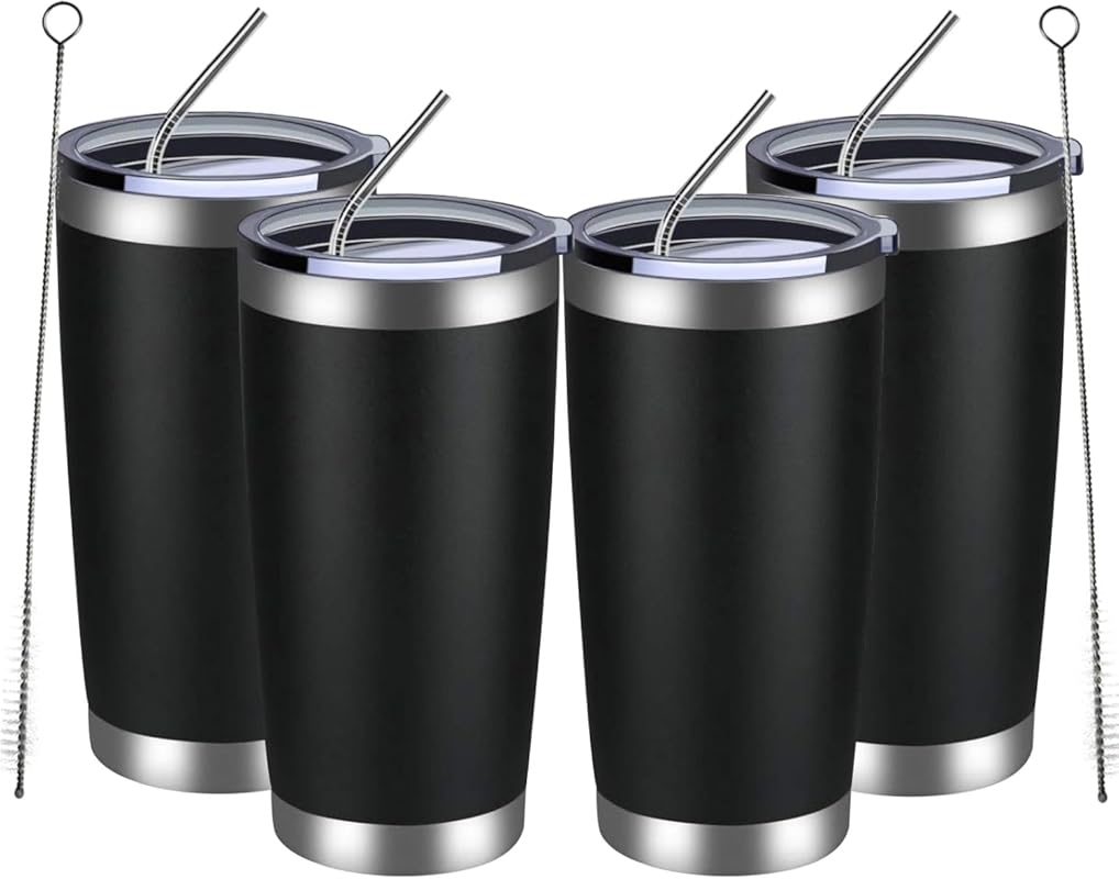 MEWAY 20oz Tumbler 4 Pack Double Wall Vacuum Insulated Stainless Steel