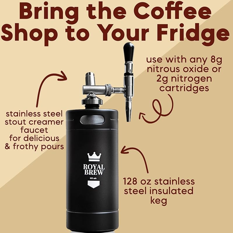 The Original Royal Brew 128 oz Extra Large Nitro Cold Brew Coffee Make