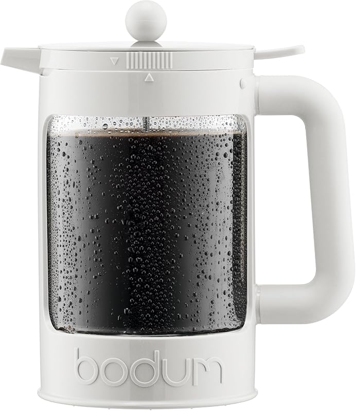 Bodum 51oz Cold Brew Coffee Maker in White, Durable Portuguese Design 