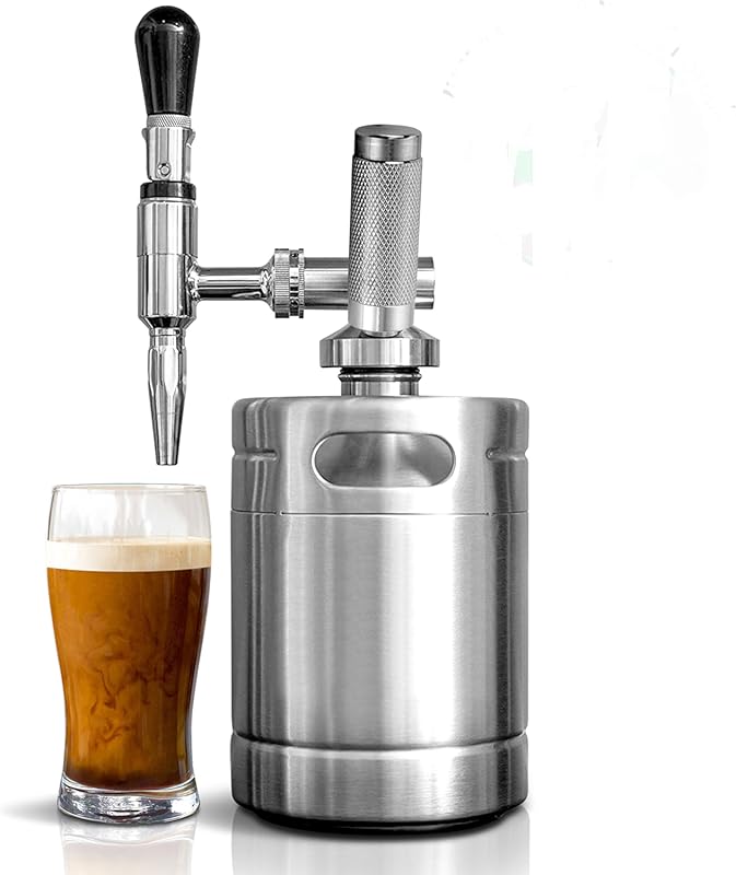NutriChef Nitro Cold Brew Coffee Maker with Stainless Steel Keg, Press