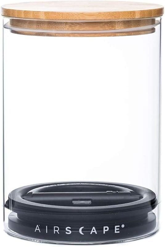 AirScape Glass Food Storage Canister with Patented Airless Inner Lid a