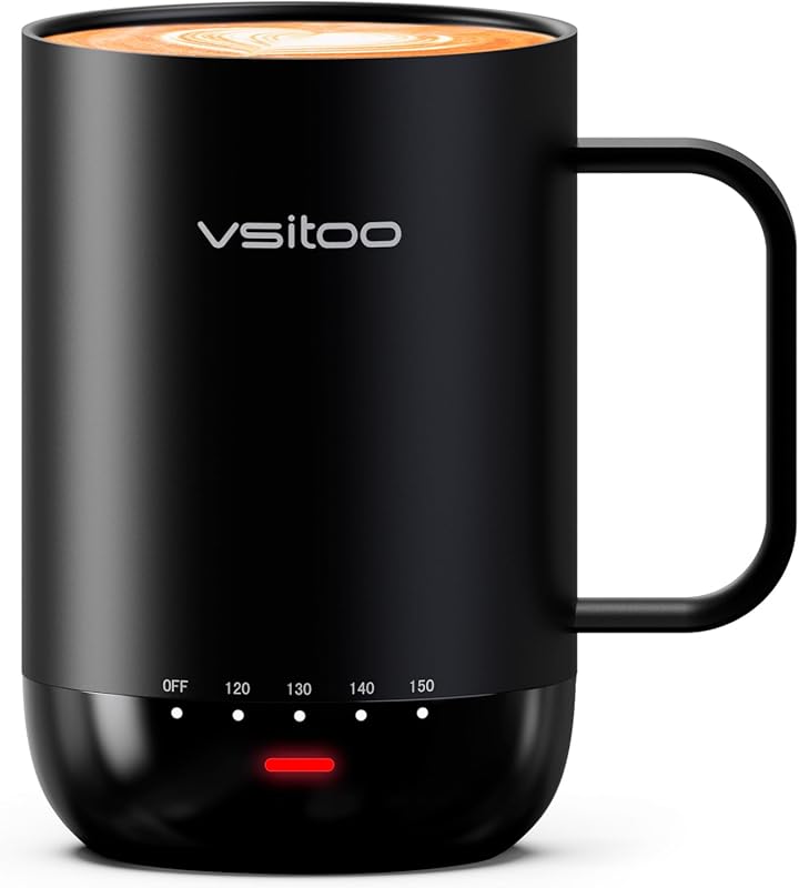 Vsitoo S3 Pro 16oz Smart Self-Heating Coffee Mug with AI Auto-Sensing