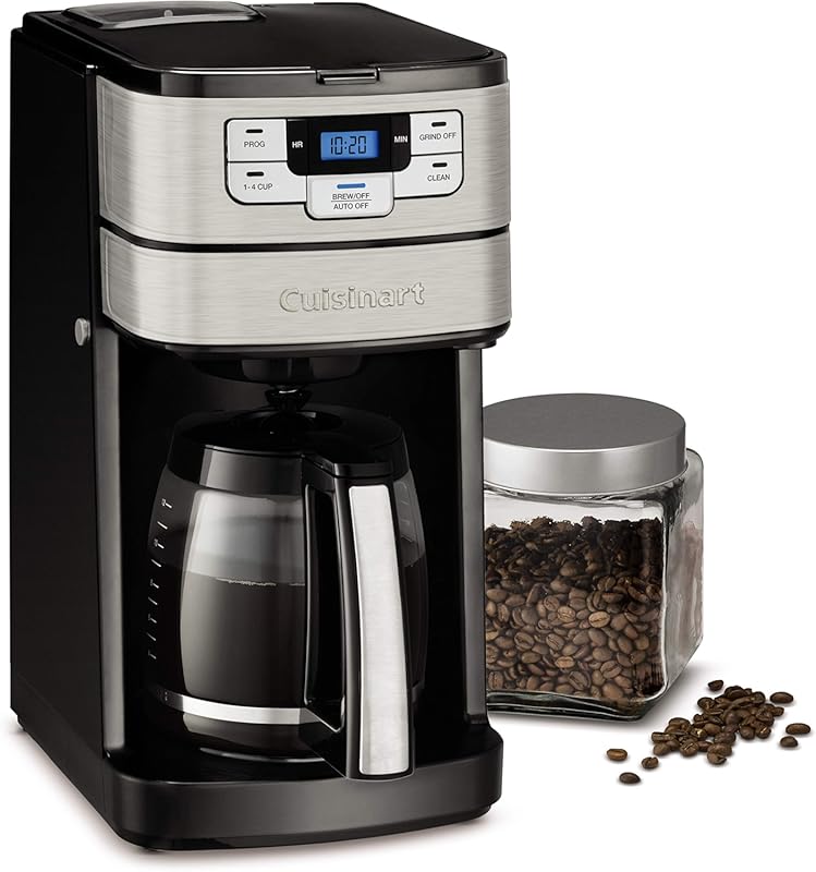 Cuisinart DGB-400NAS 12-Cup Automatic Grind & Brew Coffee Maker with B