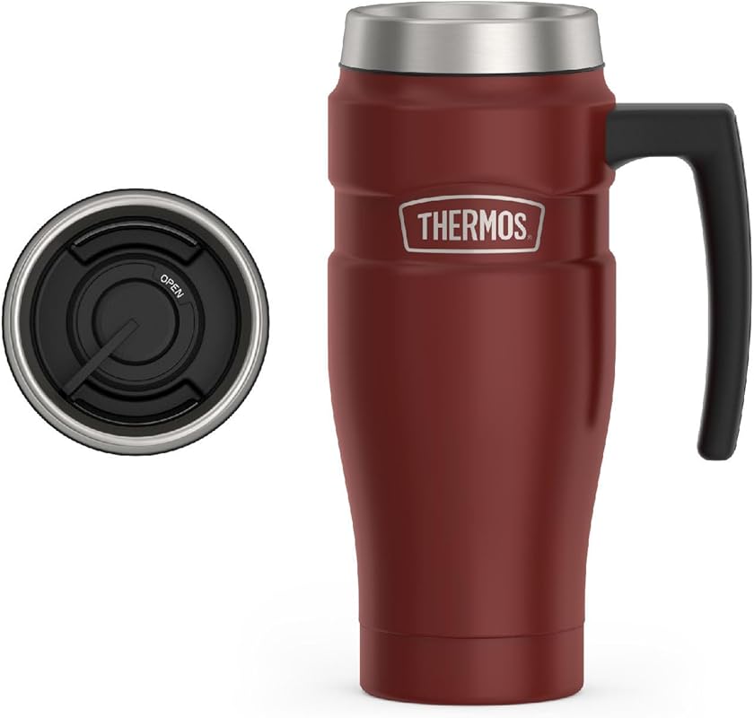 THERMOS Stainless King 16oz Travel Mug with Handle, Leak-Proof, Sweat-