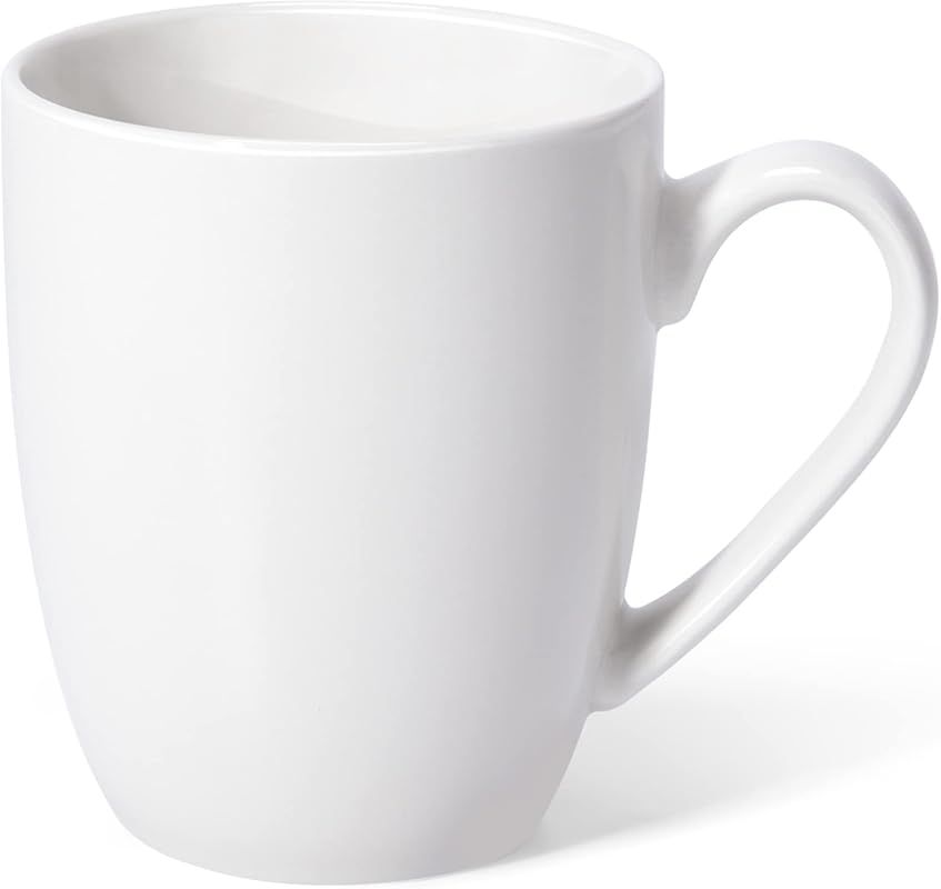 Urbanstrive 16oz Large White Coffee Mug with Handle, Novelty Tea Cup G