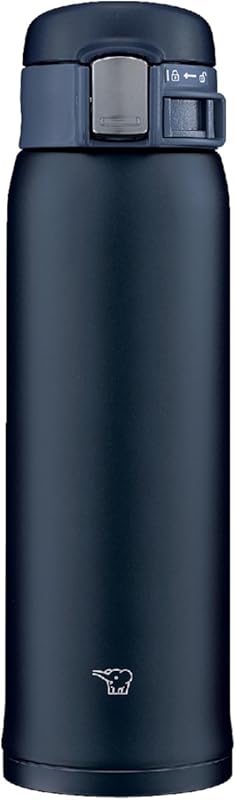 Zojirushi SM-SF48-AD 480ml Navy Stainless Steel Water Bottle, One-Touc