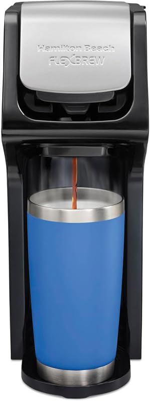 Hamilton Beach FlexBrew Single Serve Coffee Maker Compatible with Pods