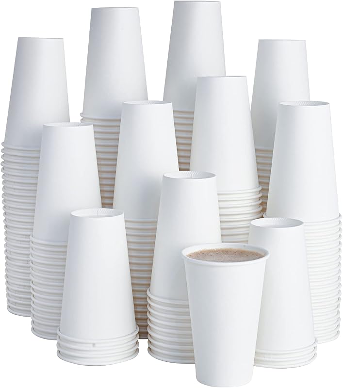 LITOPAK 210-Pack 16oz Disposable Paper Coffee Cups for Hot & Cold Drin