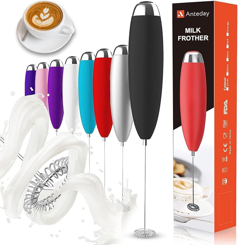Electric Battery Operated Handheld Milk Frother Wand, Quality Foam Mak