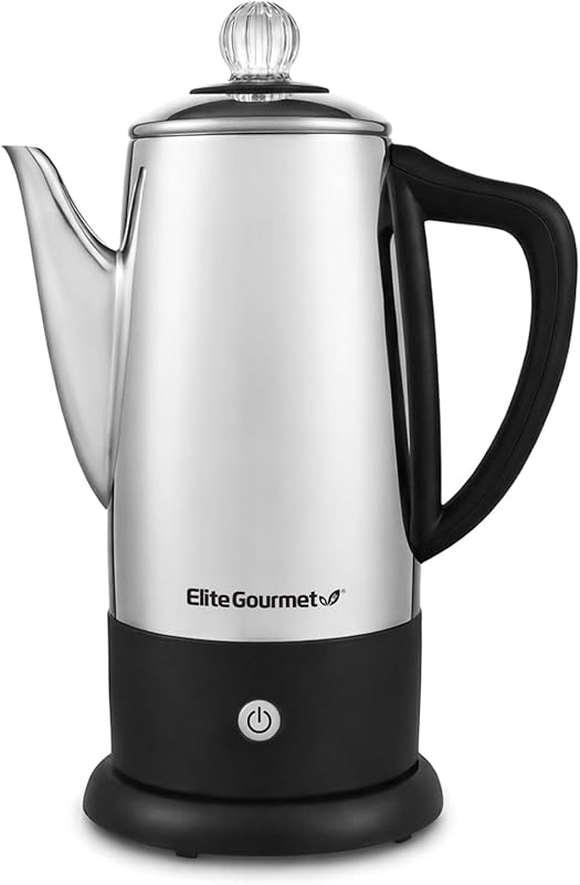 Elite Gourmet EC812 Electric 12-Cup Coffee Percolator with Keep Warm,