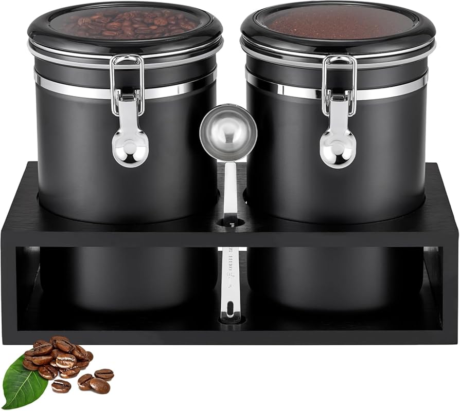 Yangbaga 2×63OZ 304 Stainless Steel Airtight Coffee and Sugar Containe