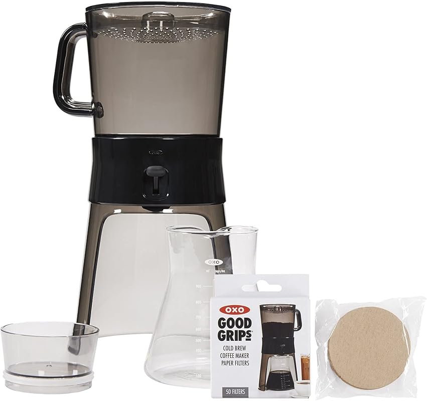 OXO Good Grips Cold Brew Coffee Maker 32oz with 50 Durable Paper Filte