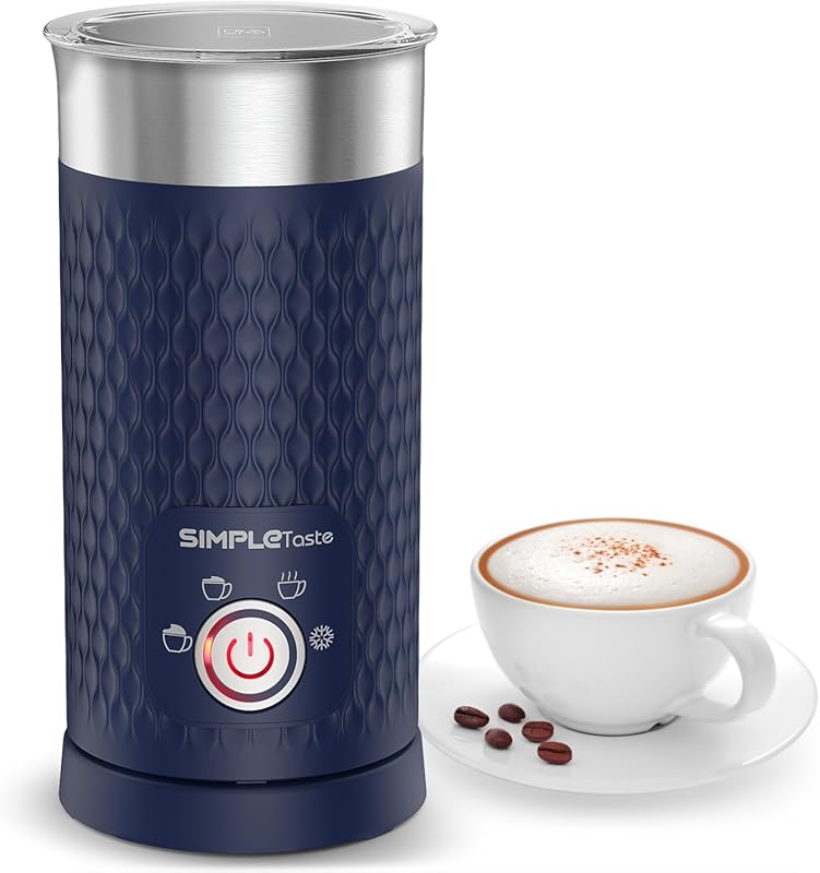 SIMPLETASTE 4-in-1 Electric Milk Steamer and Frother with Automatic Wa