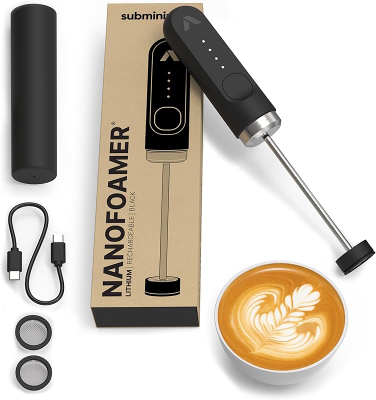 Subminimal NanoFoamer USB-C Rechargeable Lithium Milk Foamer with IPX4