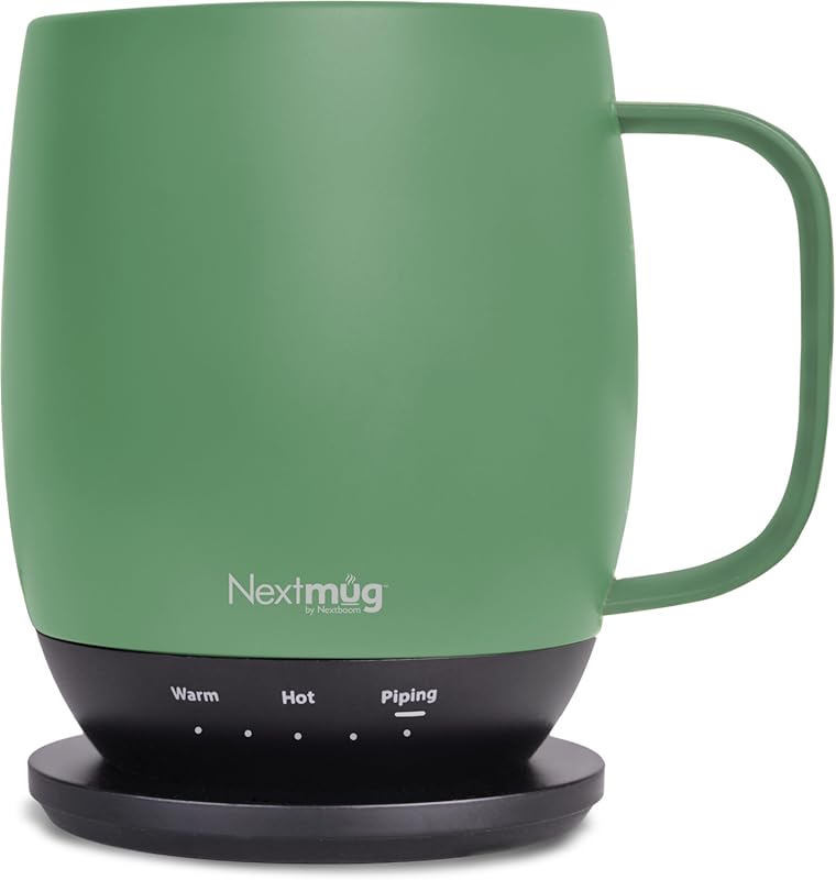 Nextmug Sage 14 oz Self-Heating Coffee Mug with Precise Temperature Co