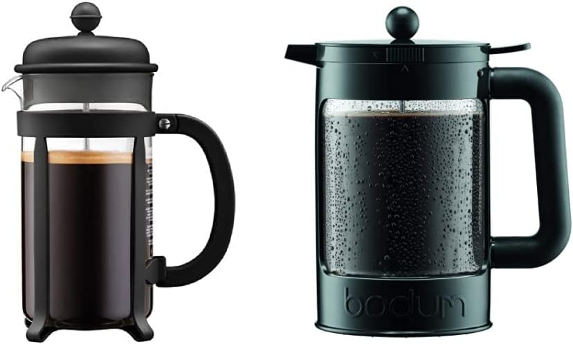 Bodum French Press 34oz and Bean Cold Brew 51oz Coffee Maker Set, Prem