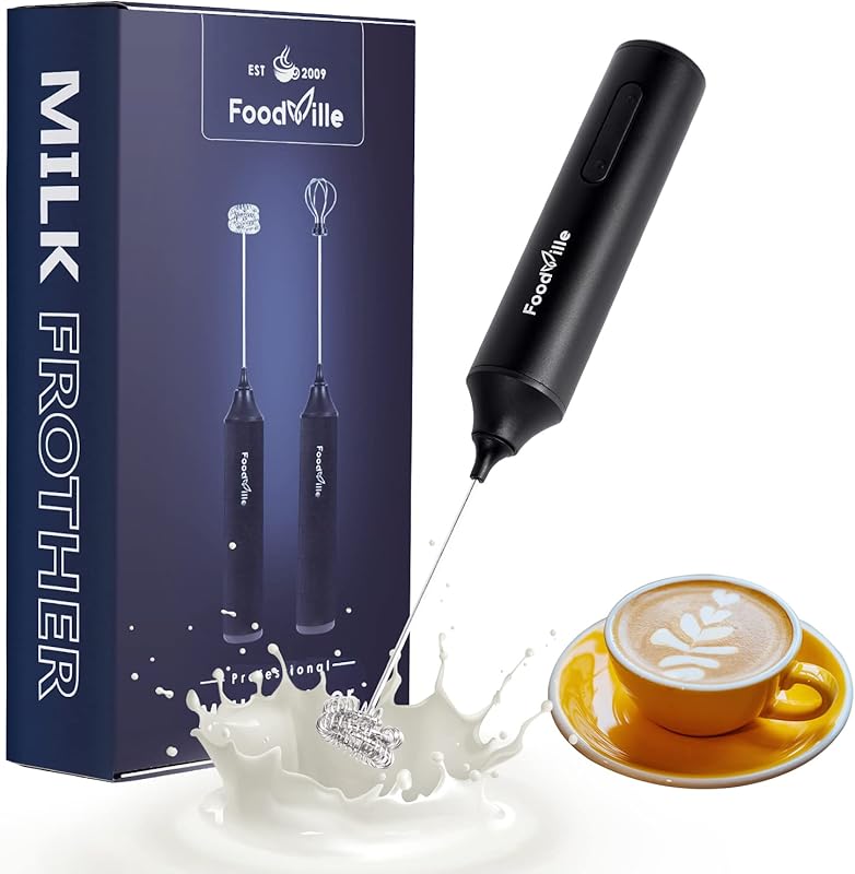 MF05 Rechargeable USB Milk Frother with Stainless Steel Balloon Whisk 