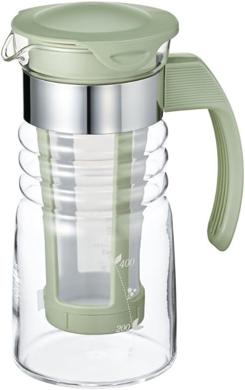 Hario Mizudashi Smoky Green 700ml Cold Brew Tea Maker, Compact and Con