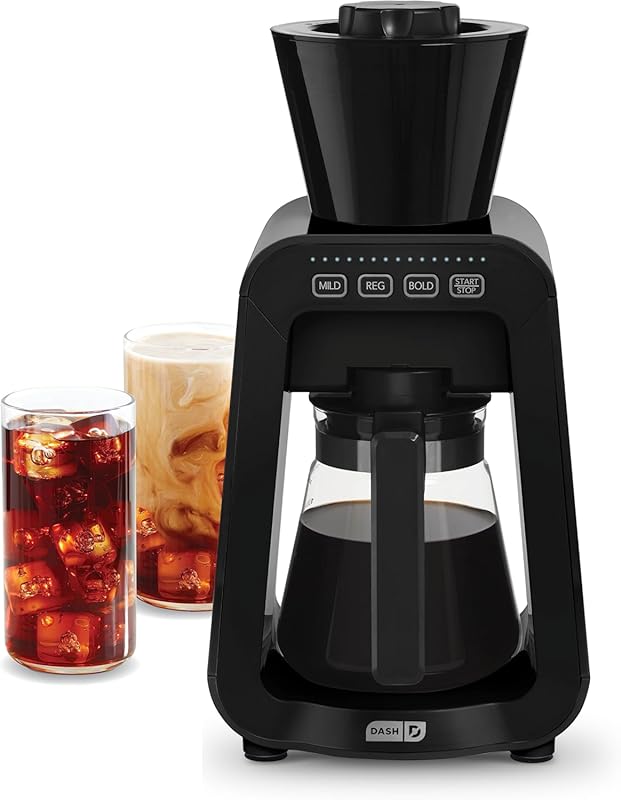 DASH Rapid Cold Brew Maker with VacuPress™ Technology and Glass Carafe
