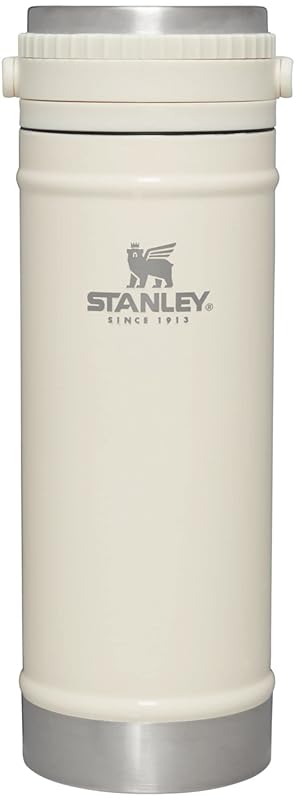 STANLEY 16oz Travel Mug with Built-in French Press, 5 Minute Brew, Lea