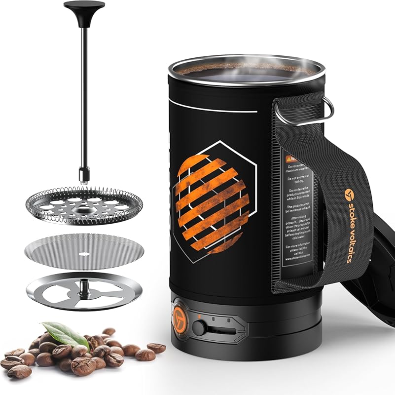 Electric Kettle 120V Portable 304 Stainless Steel Mini Water Boiler wi