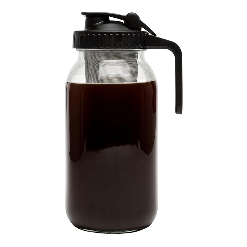Primula Mason Jar Cold Brew Coffee Maker with Stainless Steel Filter, 