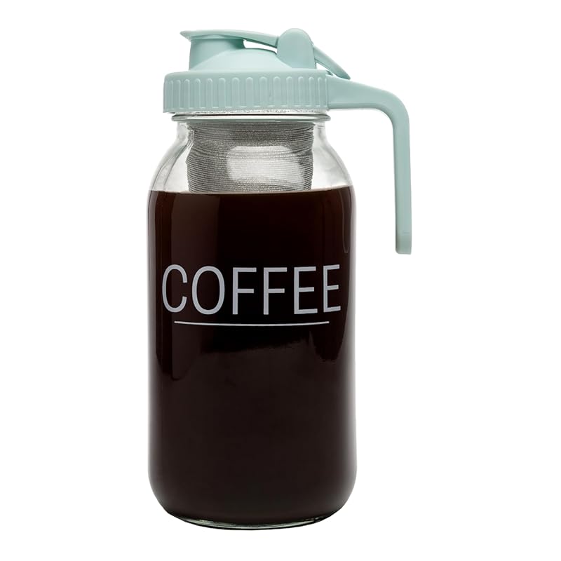 Primula Mason Jar Cold Brew Coffee Maker with Stainless Steel Filter,